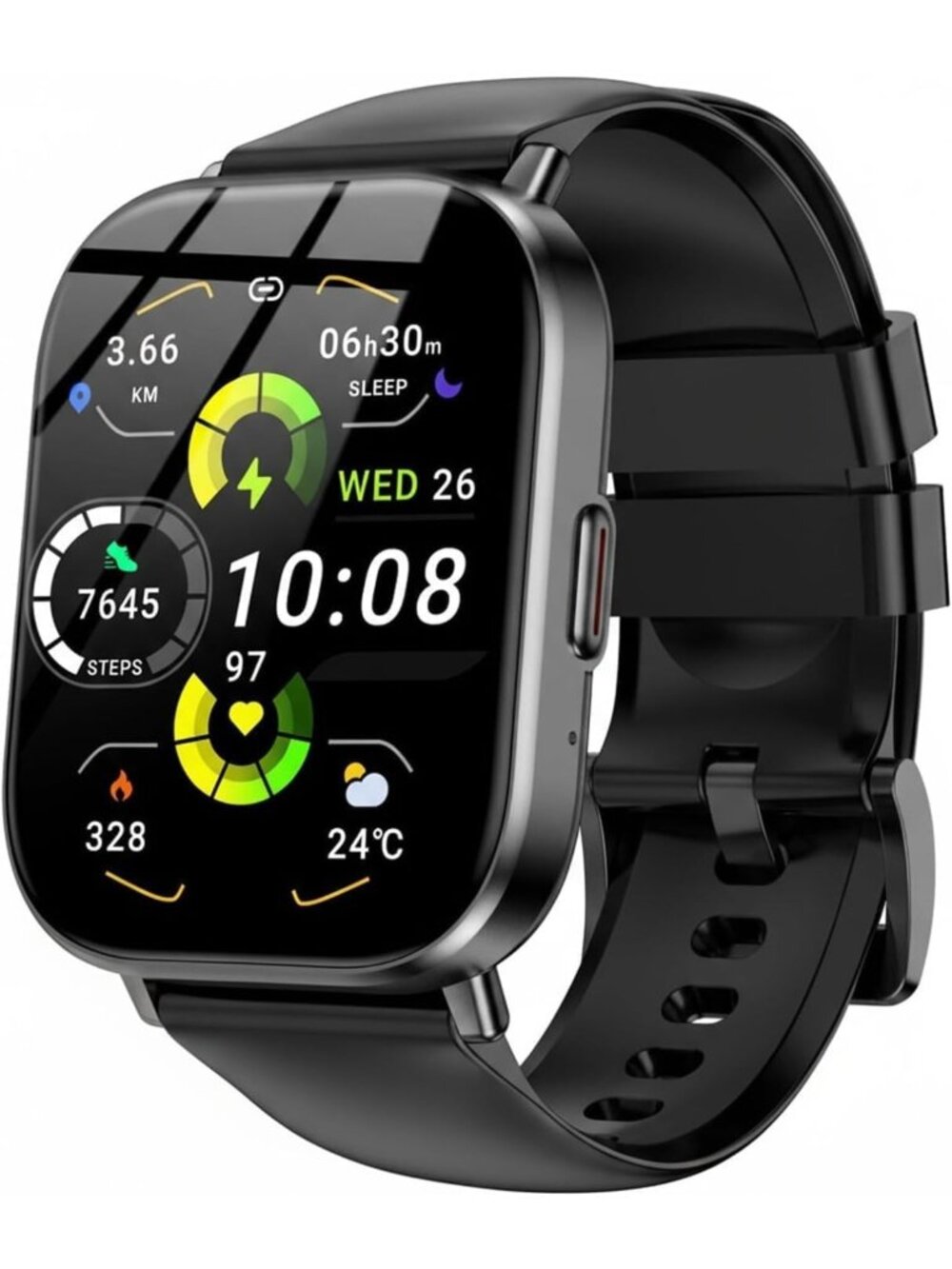 HD Smart Watch for Fitness, Heart Rate & Sleep Monitor, Bluetooth Calls, IP67